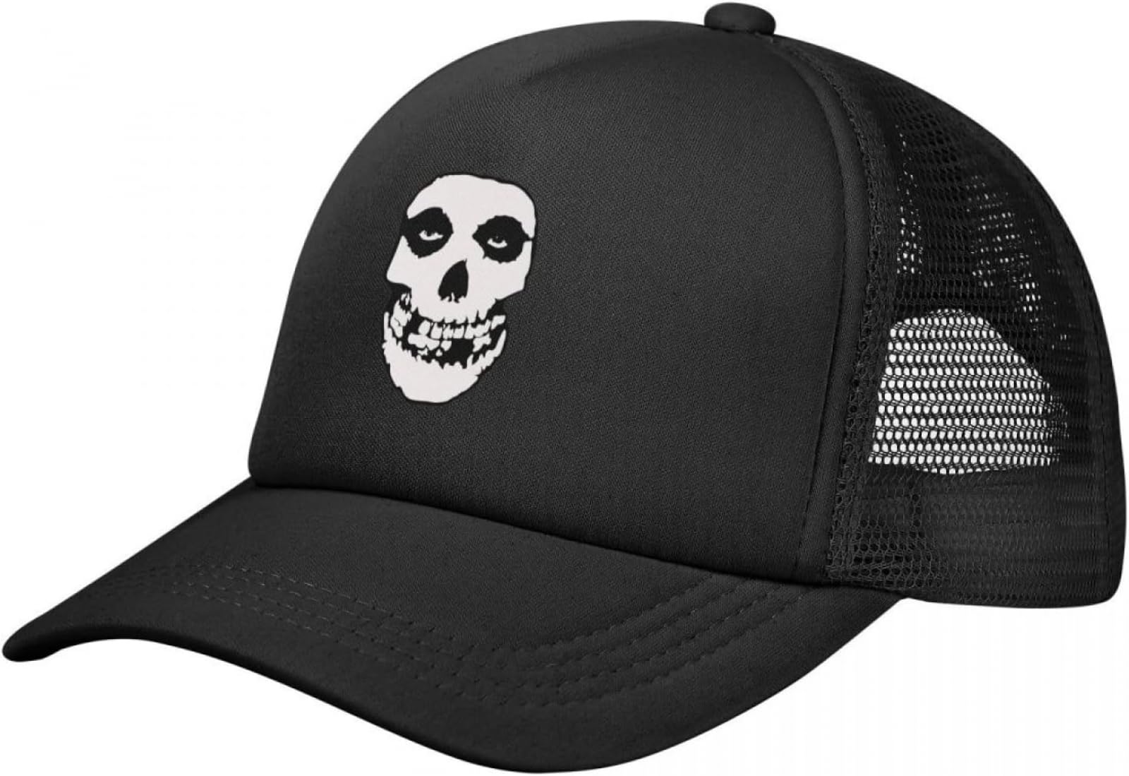 BDJYHACPBaseball Cap Snapback Sun Hat The Misfits Unisex Skull Mesh Baseball Caps Hip Hop Sun Hat Heavy Metal Music Band Hat Breathable Racing Cap Summer Trucker Cap Sports Gifts Birthday Gift for men women