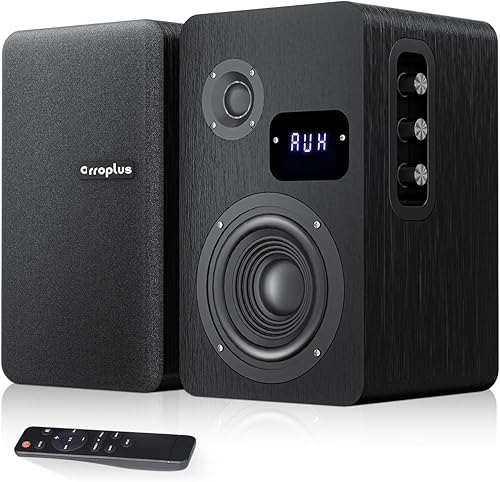 Altavoces activos para estantería, 70 W alimentados por altavoces de reproductor de discos par con cable ópticoARCRCAAUXBT entrada HiFi altavoces