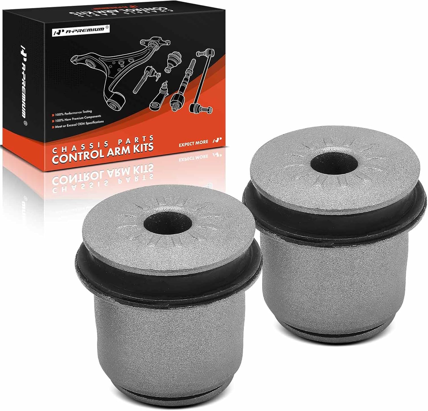 A-Premium 2 x Front Upper Control Arm Bushing Kit, Compatible with Chevrolet Silverado 1500 HD, Silverado 3500, Suburban 2500, Avalanche 2500 & GMC Sierra 1500 HD, Yukon XL 2500 & Hummer H2