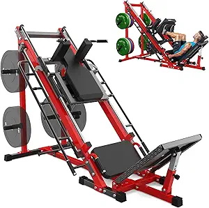 GAOMON Leg Press Hack Squat Machine Combo, Professional Leg Press Machines for Home Gym, Specialty Leg Press Machine for Full Lower Body Workout with Linear Bearing and Calf Block