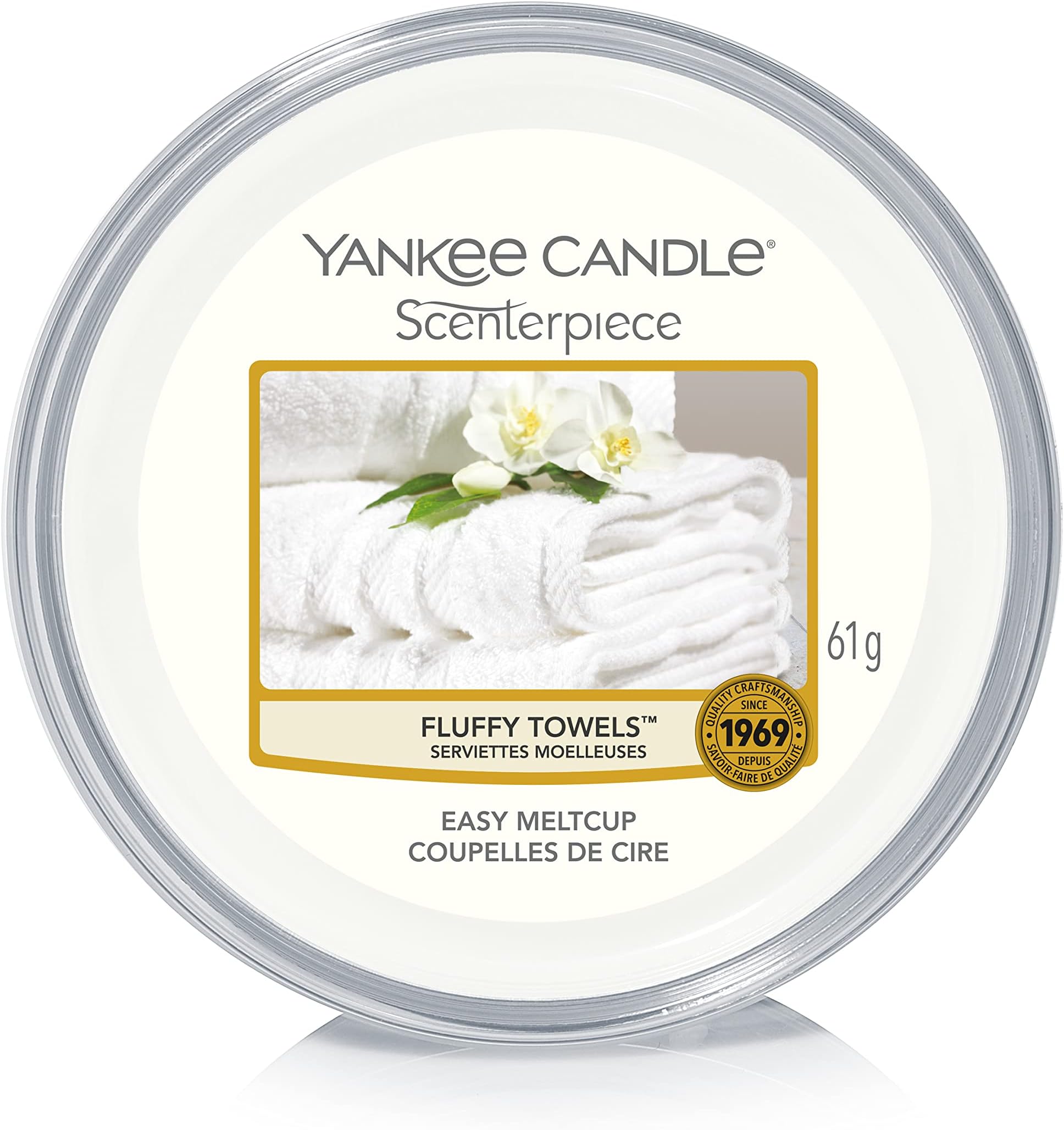 Yankee Candle Scenterpiece Easy Wax MeltCups, Fluffy Towels, Wax Melts for Electric Warmers, Lasts up to 24 Hours