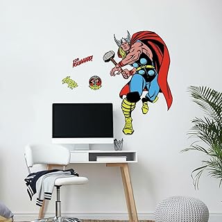 RoomMates Marvel Classic Thor Comic Peel & Stick Giant Wall Decal by Roo...