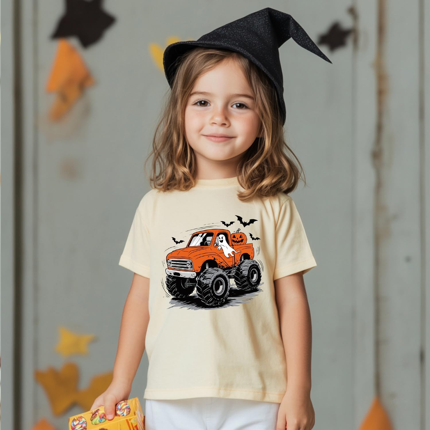 Toddler Boys Halloween T-Shirt Get in Loser We're Going Haunting Tee Shirt for Kids Short Sleeve Fall Tops Ages 2-7 - Image 5
