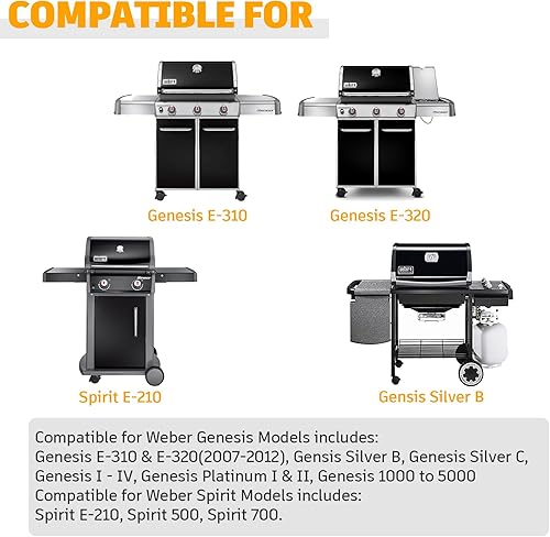 Vista 14 de GasSaf Kit de encendido de parrilla de repuesto para Weber 7510 Spirit E-210, Genesis E310/E320, Spirit 500/700, Gensis Silver B/C, Genesis Gold