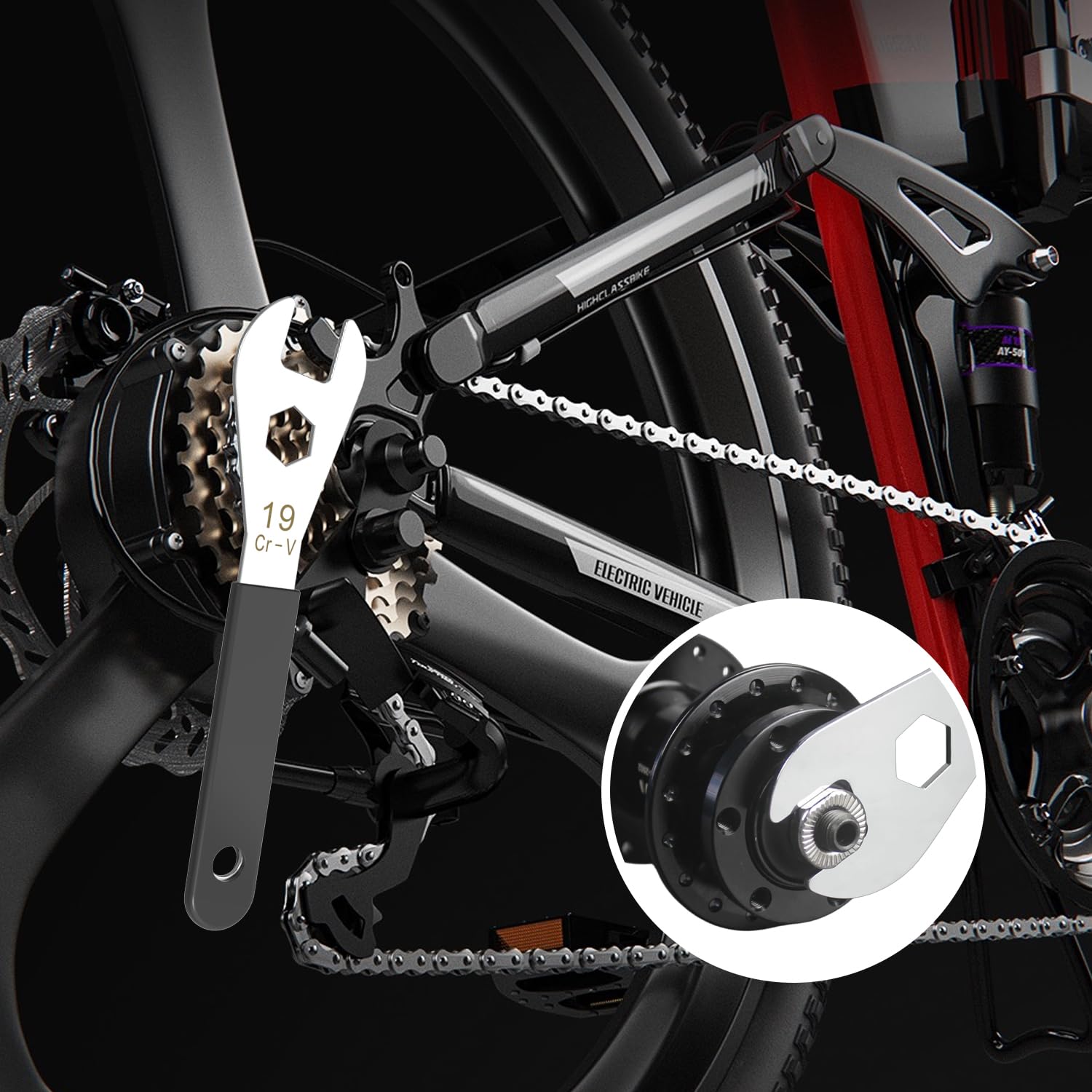 7-teiliges dünnes Nabenkegelschlüssel-Set, Cr-V-Stahl + Ni-Cr-Beschichtung, super harte Fahrrad-Radnaben-Achsenmutter-Installations-Entferner-Werkzeug, 2 mm, ultradünn, 13–19 mm
