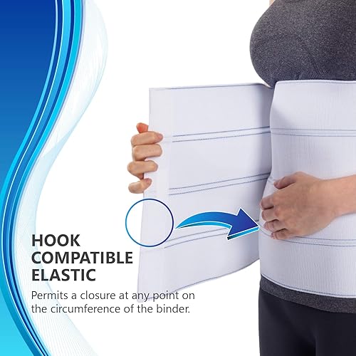 Miniatura 3 de NYOrtho faja de compresión abdominal, cinturón de soporte para la cintura, para hombres y mujeres, 4 paneles 30,5 cm de alto.