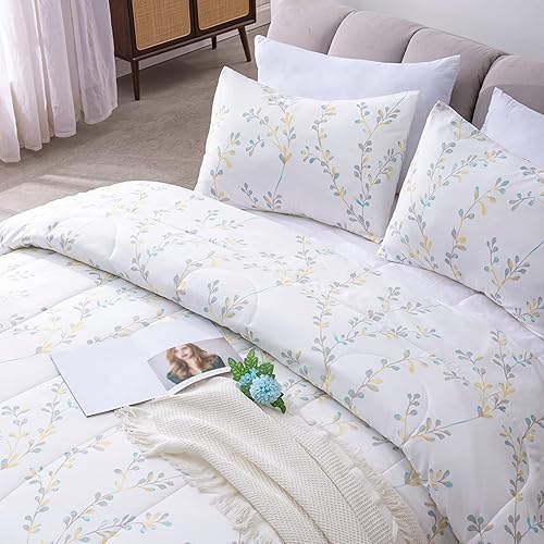 Miniatura 3 de Exclusivo Mezcla Juego de edredón de 3 piezas, tamaño King, edredón alternativo de microfibra para todas las estaciones con 2 fundas de almohada,