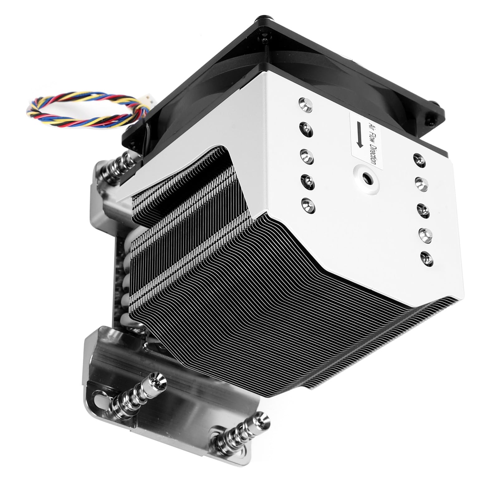 EMUKOEP Radiatore CPU per Dissipazione del Calore Efficiente con Ventola di Raffreddamento Silenziosa per Server/workstation H11 Gen 4U, Serie EPYC 7000, TDP 180 W