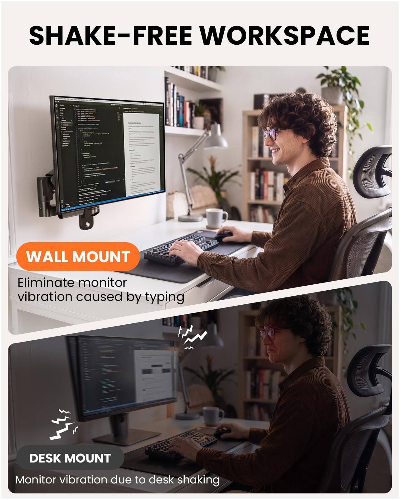 ErGear Uchwyt ścienny do monitora 17-34" 9 kg, wychylny, VESA 75/100
