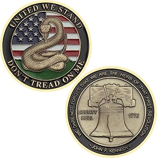Don't Tread on Me Liberty Bell Challenge Coin Designed by Military Veterans