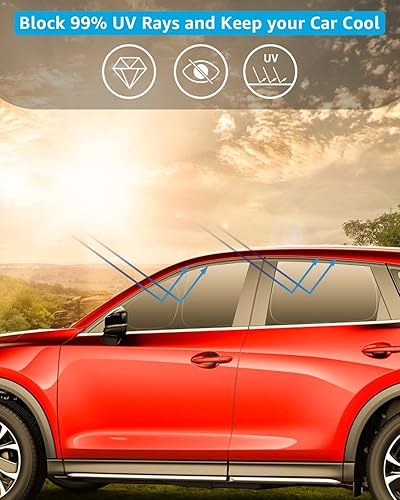 Miniatura 619 de Proadsy Parasol para parabrisas para Ford F-150 2015-2020 F150 Lariat, King Ranch, Platinum, XL XLT Limited Raptor, plegable, protector solar que