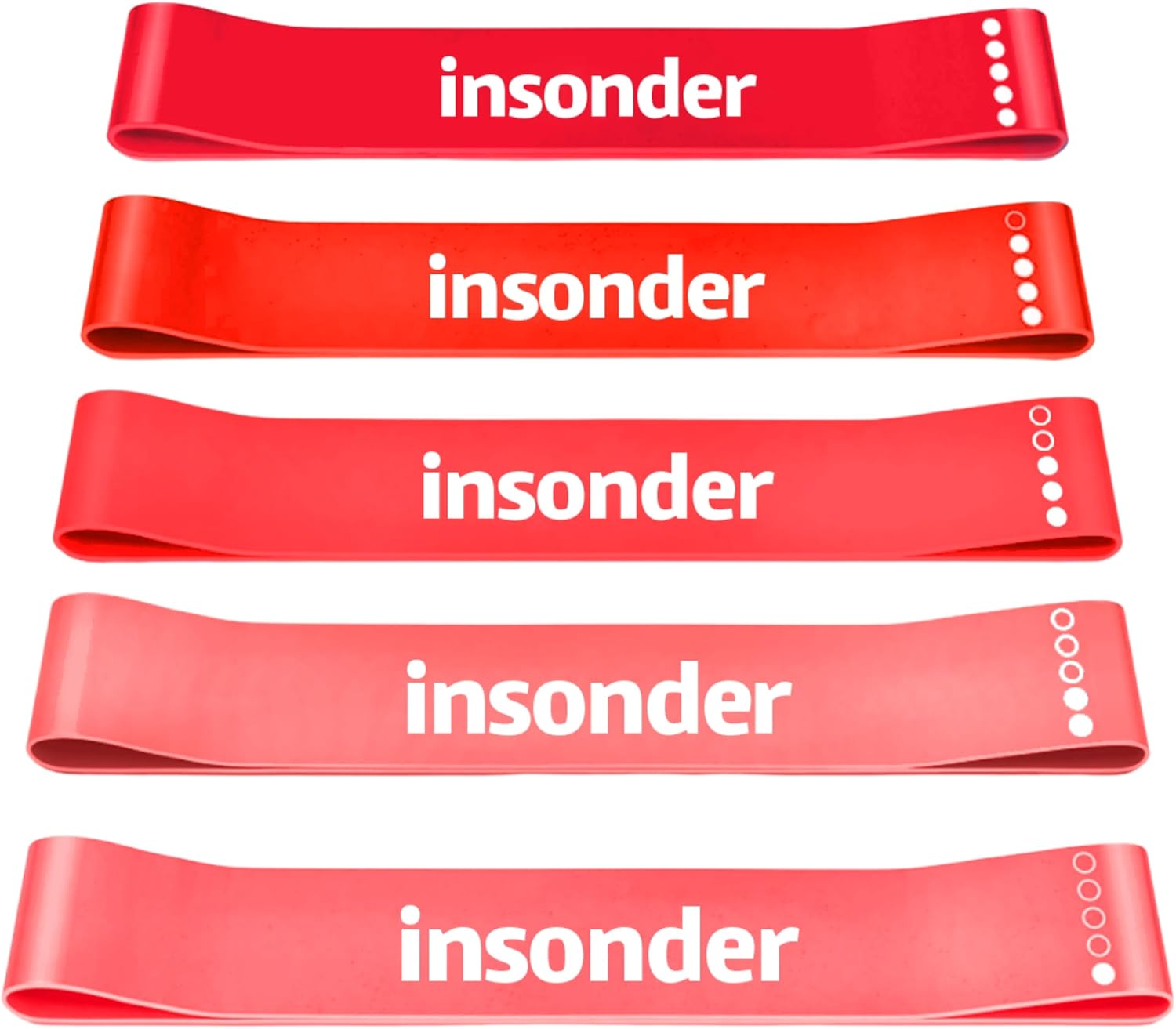 Insonder Resistance Band Set – 5 Exercise Bands for Workout & Fitness