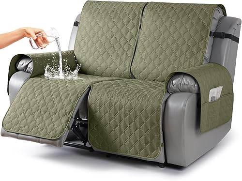 Miniatura 17 de TAOCOCO Fundas reclinables 100% impermeables, fundas de sofá reclinable con correas para las piernas, funda de sofá reclinable reversible para silla