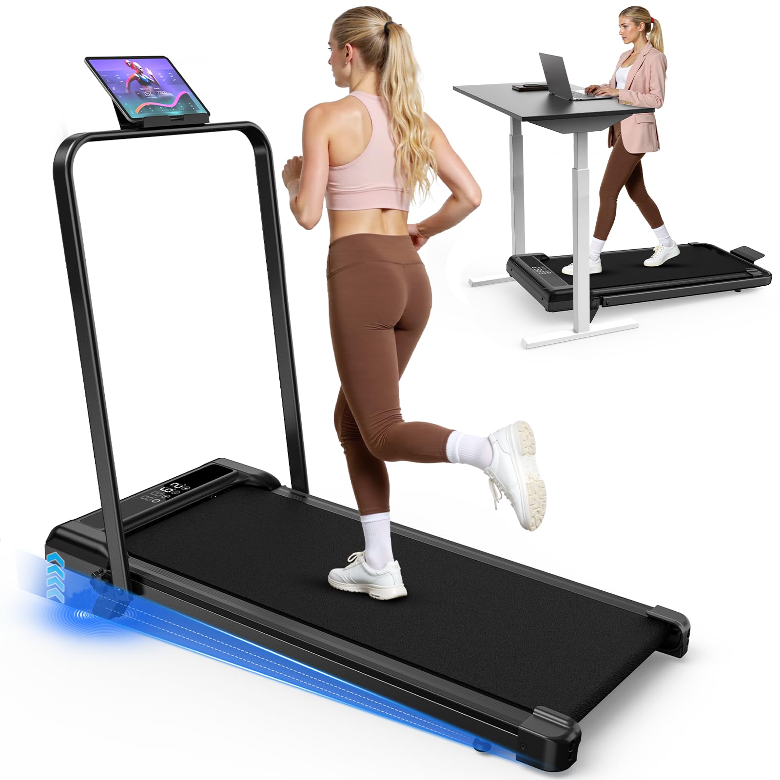 Tapis Roulant per Ginocchia Fragili: Pendenza 7%, 2.5HP, Ammortizzato, Display LED