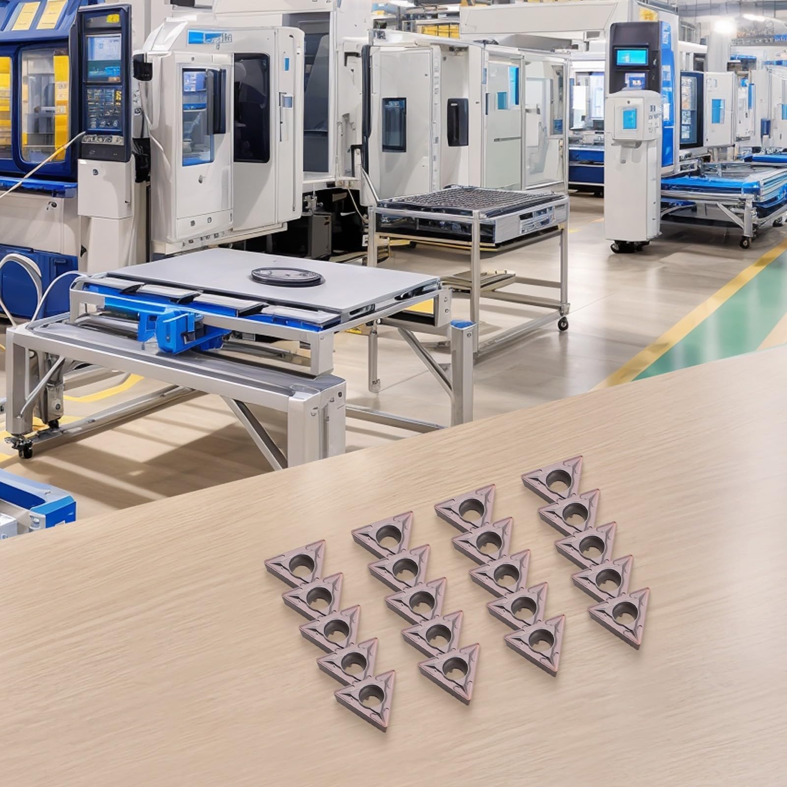 Paquete de 20 cuchillas de inserción de carburo TCMT110204 diseñadas para optimizar el rendimiento en operaciones de torneado y perforación de metal