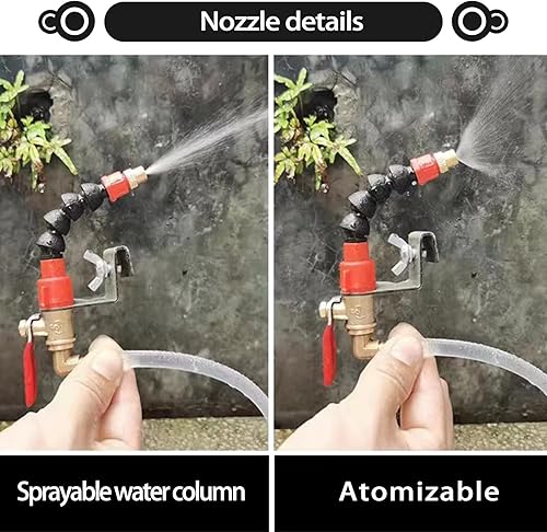 Miniatura 6 de Sistema de nebulización para máquina de corte, pulverizador de agua, boquilla de eliminación de polvo ajustable, ladrillo de nebulización de