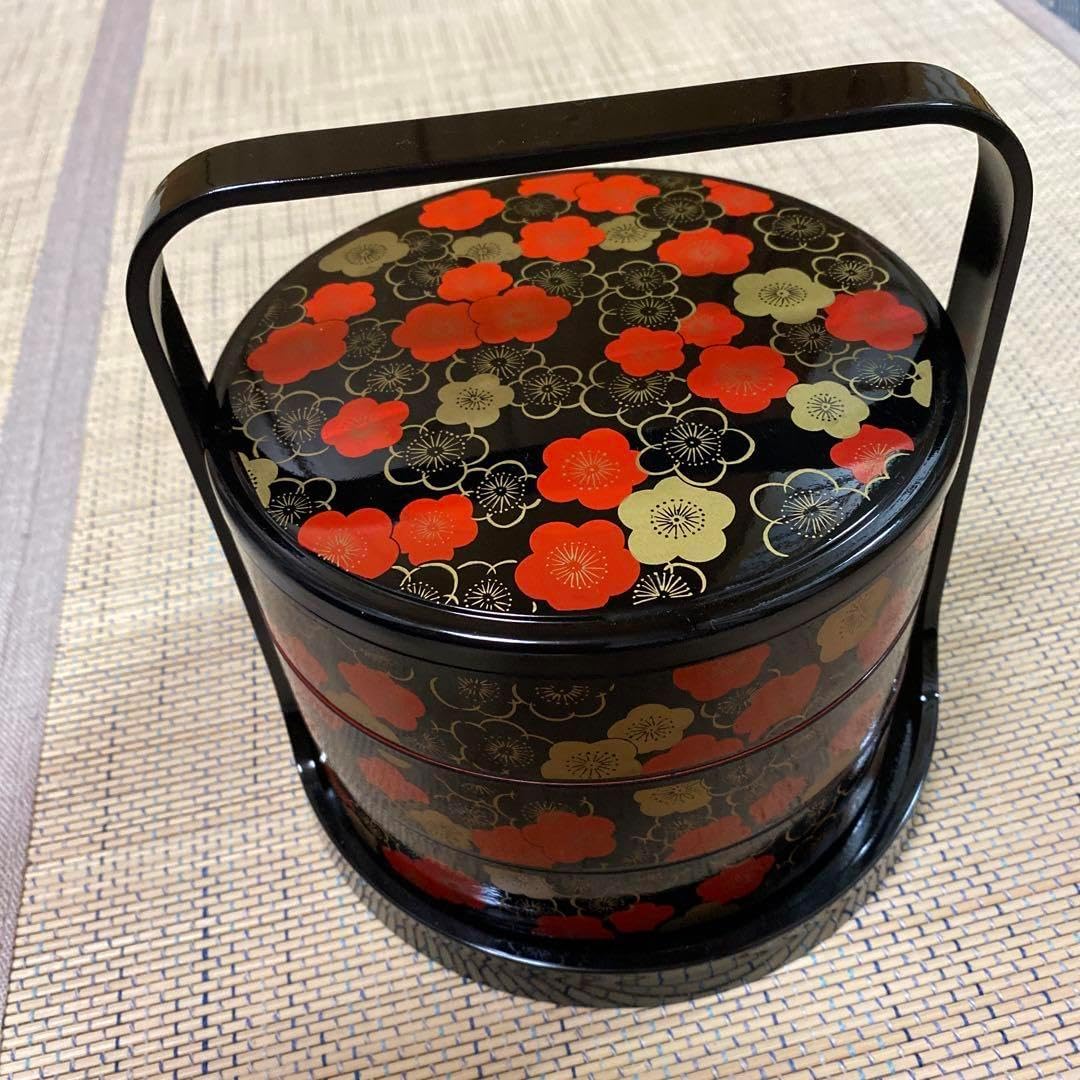 楽天市場】厄払い南天重箱暁雲 5.5 緑型 一段重 南天[会津漆器