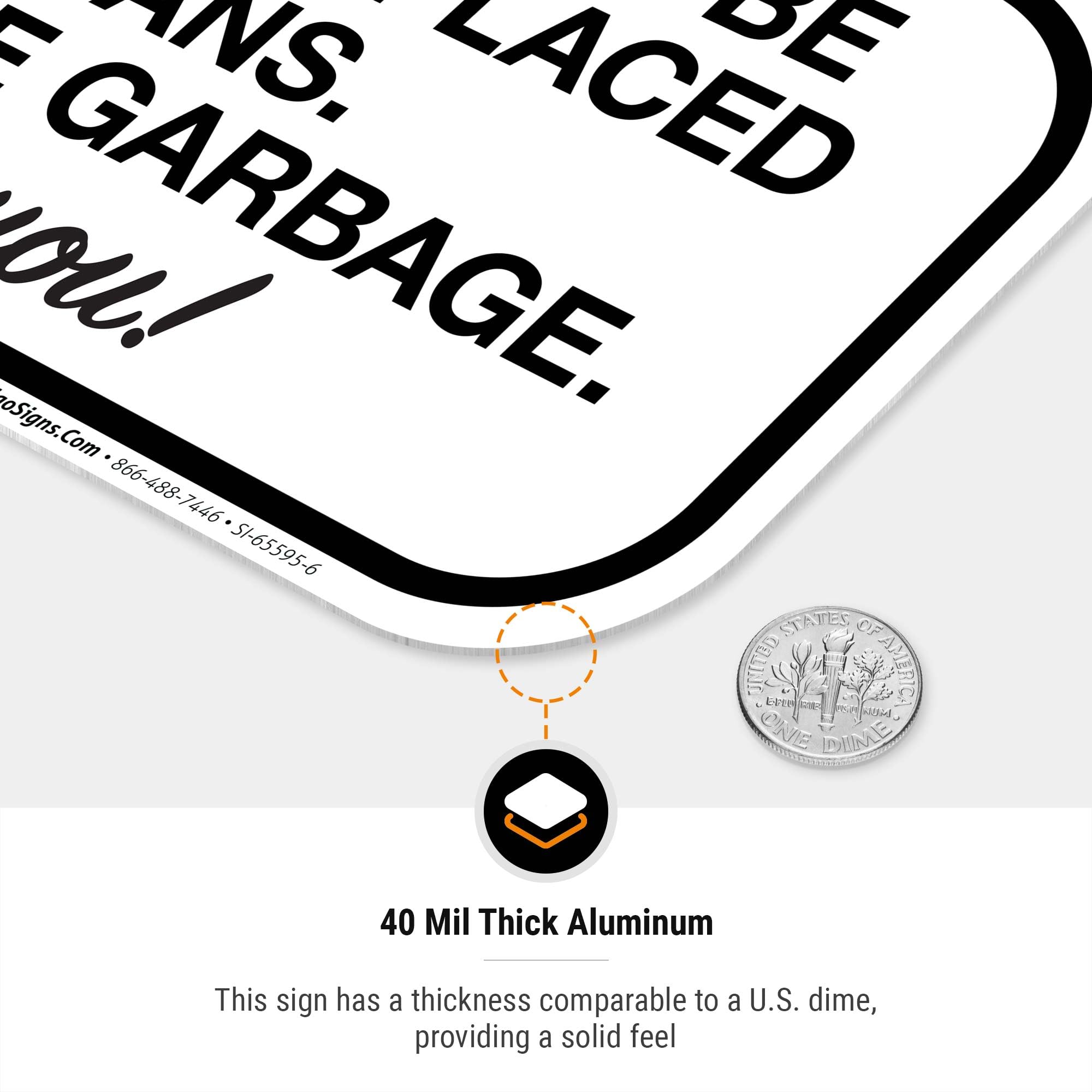 Amazon.com: Garbage Must Be in Bags and Placed in Cans. No Loose