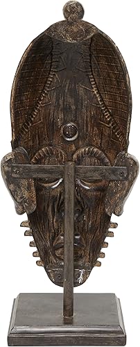 Miniatura 3 de Deco 79 Polystone - Escultura africana para mujer, juego de 3 13 pulgadas, 13 pulgadas, 13 pulgadas de alto, gris oscuro