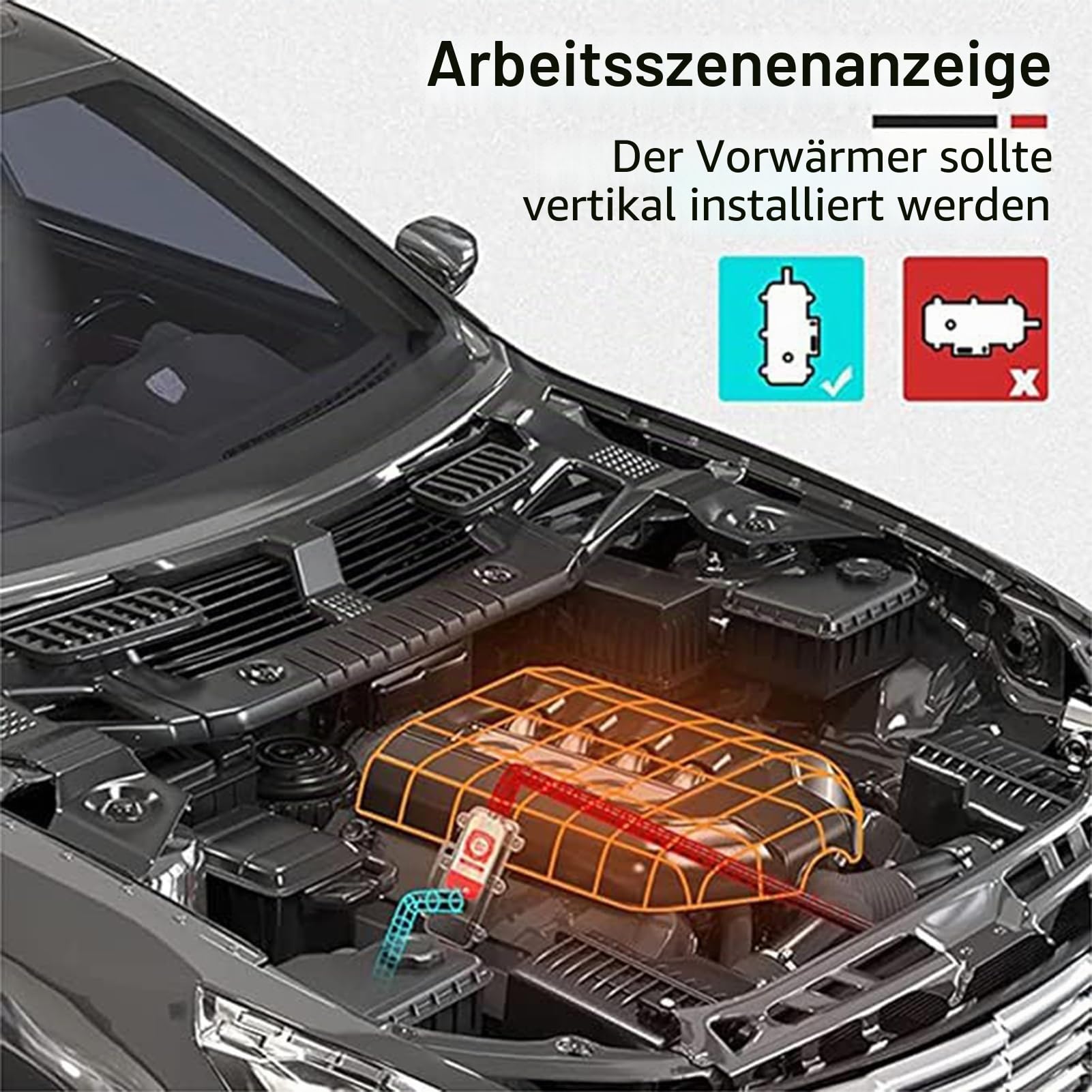 Autovorwärmer 220V Auto Motor Pumpe Heizung 2000W/3000W Autoheizung Auto Motorvorwärmer 60°C-85°C Auto Motor Kühlmittel Heizung Parkplatz Vorwärmer Motorheizung,B