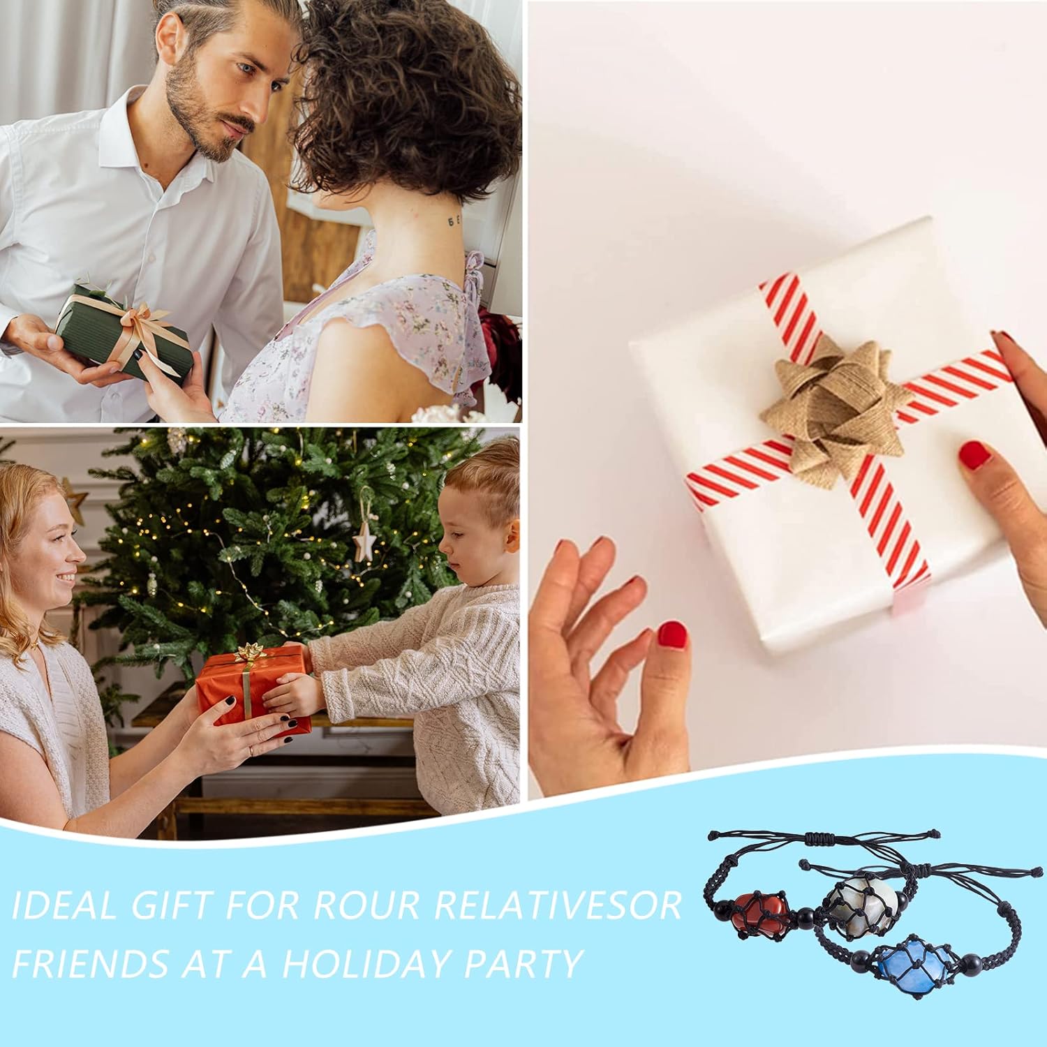 2 Pcs Empty Crystal Bracelet Holder Adjustable Stone Cage Cord Nylon Braided Netted Holder Crystal Bracelets Cord for DIY Bracelet Making - Image 7