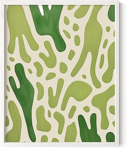 Miniatura 197 de HAUS AND HUES Arte abstracto moderno para pared, arte de sala de estar azul y verde, obra de arte moderna para paredes, imagen minimalista para sala