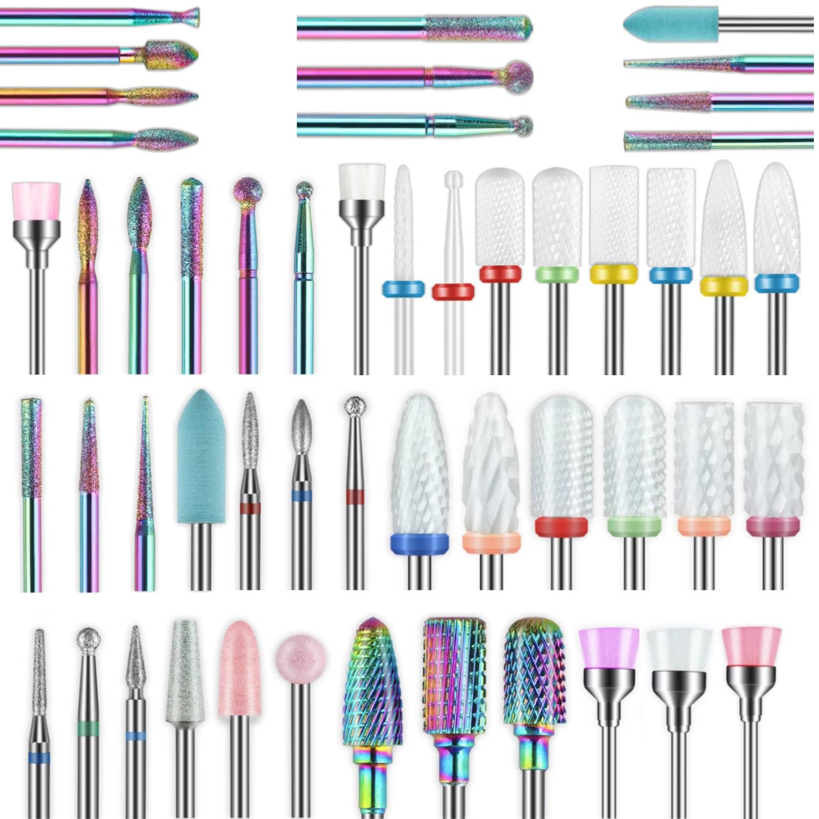 51PCS 3/32 Inch Nail Drill Bit Set