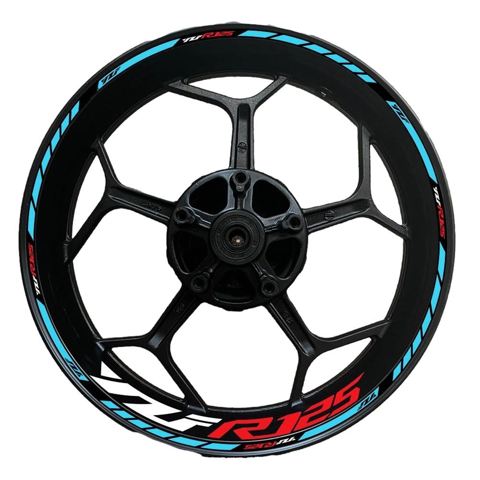 Applique for for YZF R125 for YZFR125 Motorcycle Wheel Hub Decals Decorative Stickers Reflective Stickers(23)