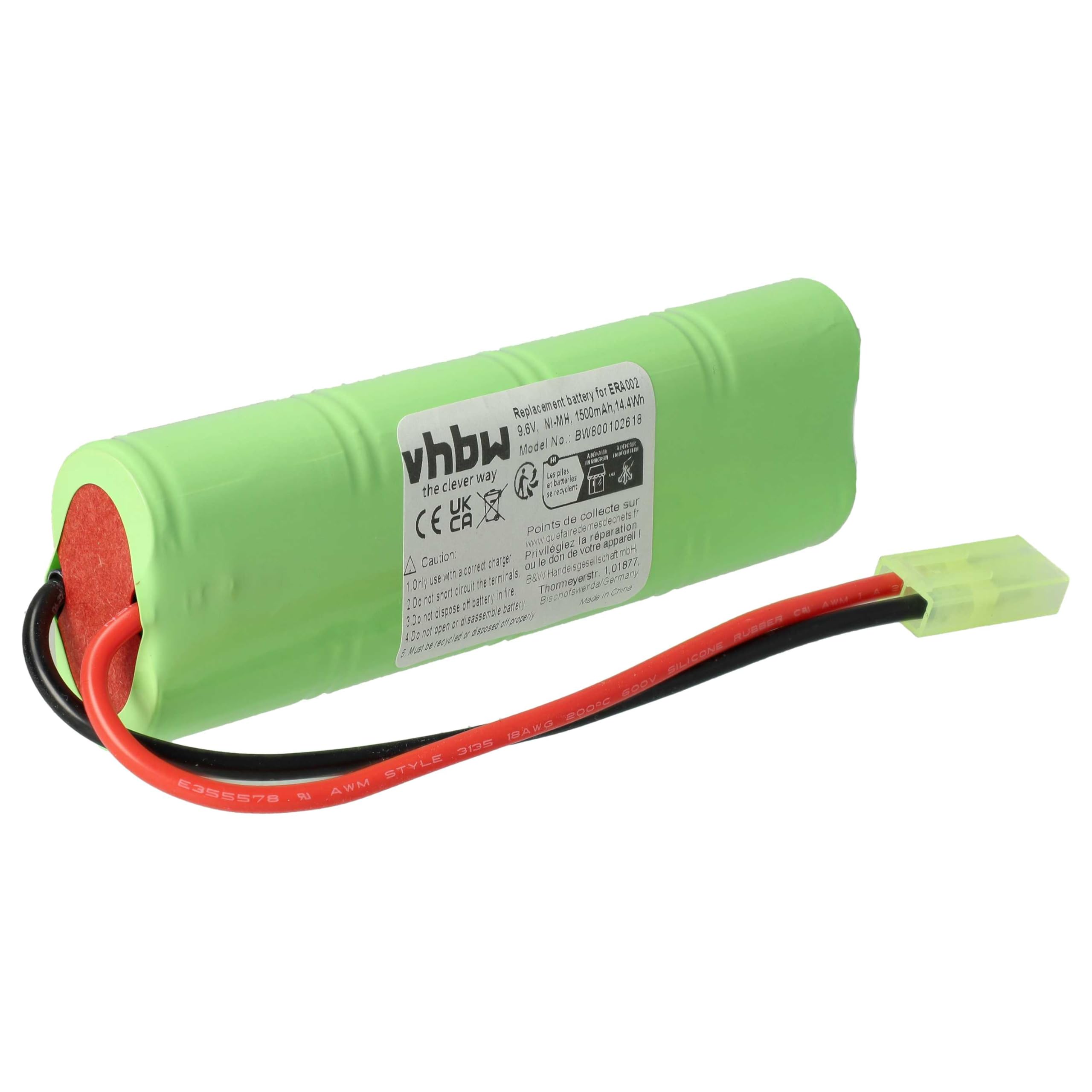 vhbw 1x Batterie Compatible avec Airsoft Guns MP5A5, MC51, Steyr Pistolet Airsoft (1500mAh, 9,6V, NiMH)