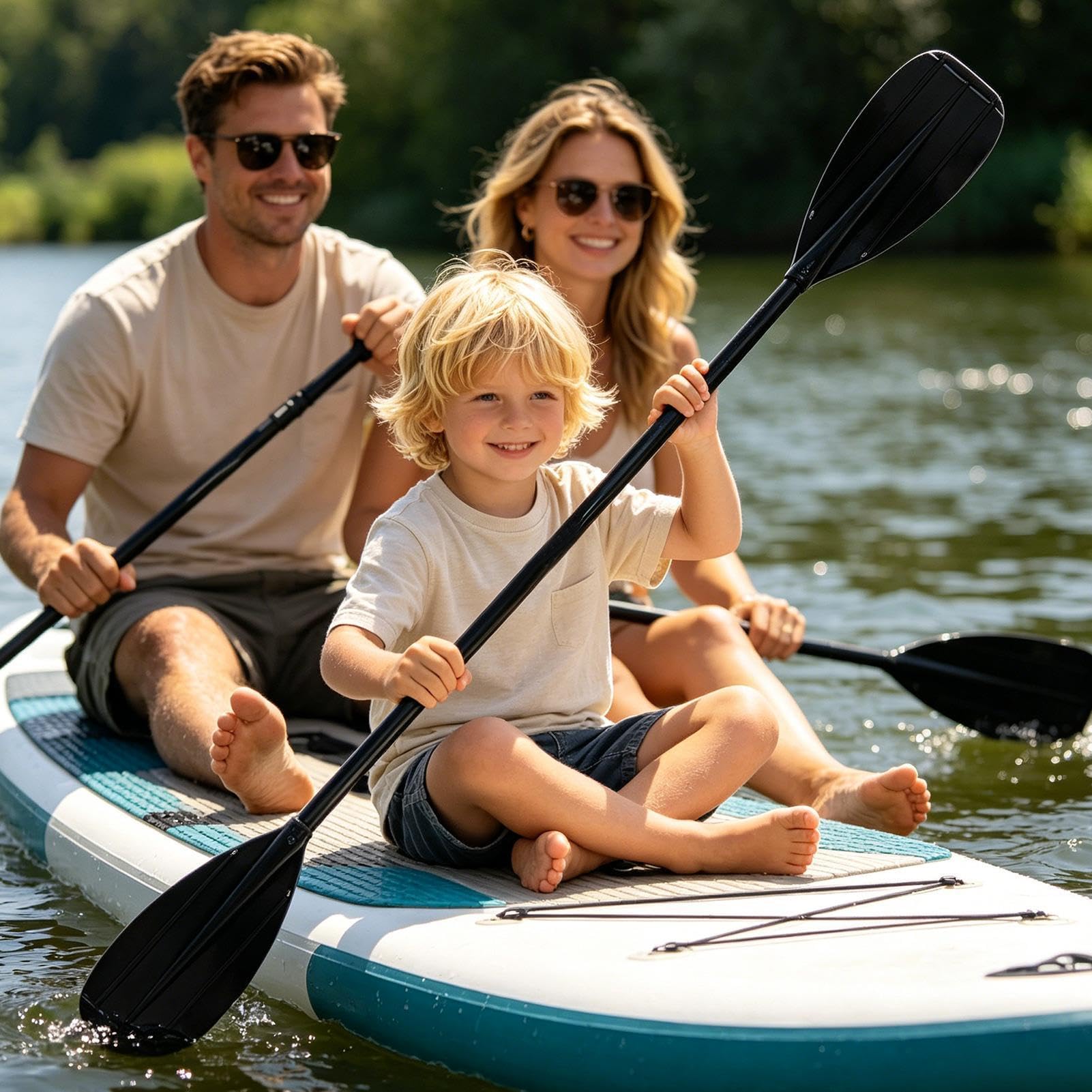 Kajak-Paddel Aus Carbonfaser,2-Teiliges 3 Cm Leichtgewichts-Doppelpaddel | Jugend Kajak Paddel | Für Angeln, Fischen, Rudern, Touren, Schwimmen, See, Fluss, Meer, Rafting, Expedition, Camping