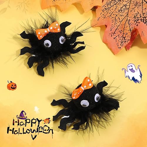 Miniatura 4 de Pinzas para el pelo de araña de Halloween, pasadores de animación para niñas, horquillas de cocodrilo, suministros de recuerdo de fiesta de