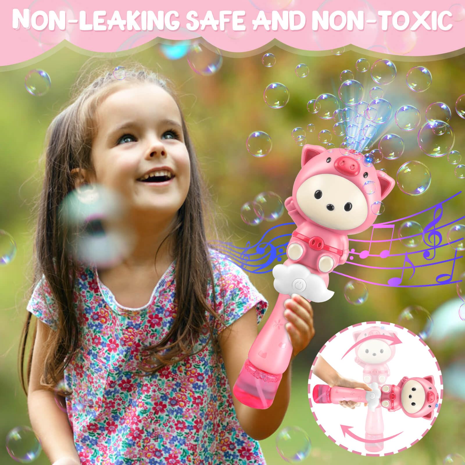 Machine à Bulles Lumineuse Pour Enfants – Rechargeable – Avec Musique Et LED – Jouet D’Extérieur – Cadeau