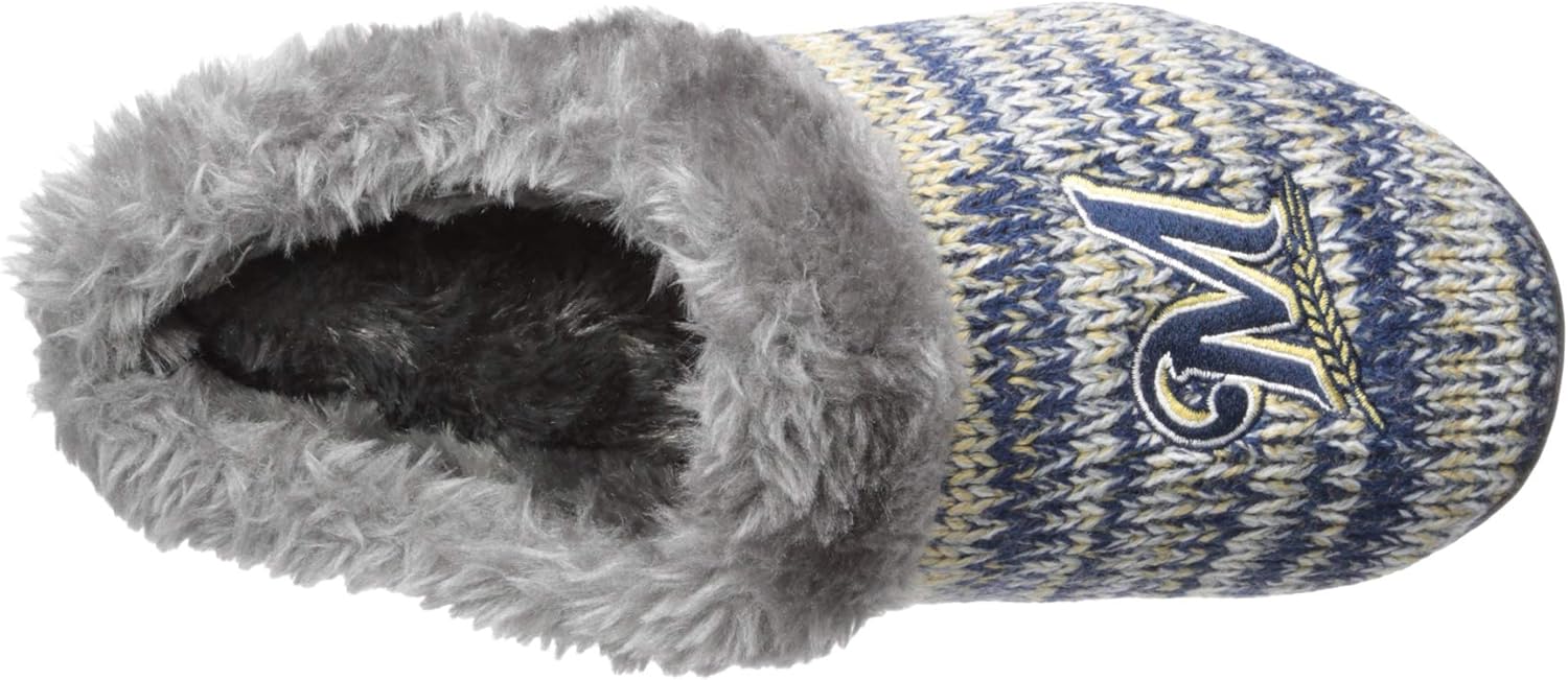 FOCO Unisex-Adult Milwaukee Brewers Womens Peak Slide Slipper Small : Sports & Outdoors