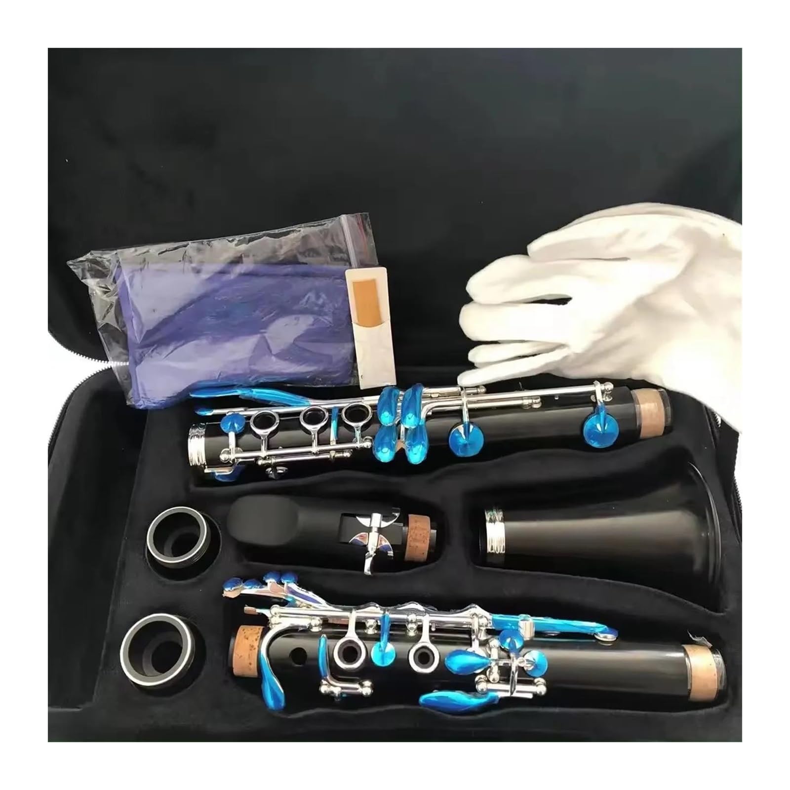 klarnet dla dorosłych Ebony Clarinet 17 klawiszy Miedziano-niklowany ton BB hebanowy klarnet Instrumenty klasy użytkowej
