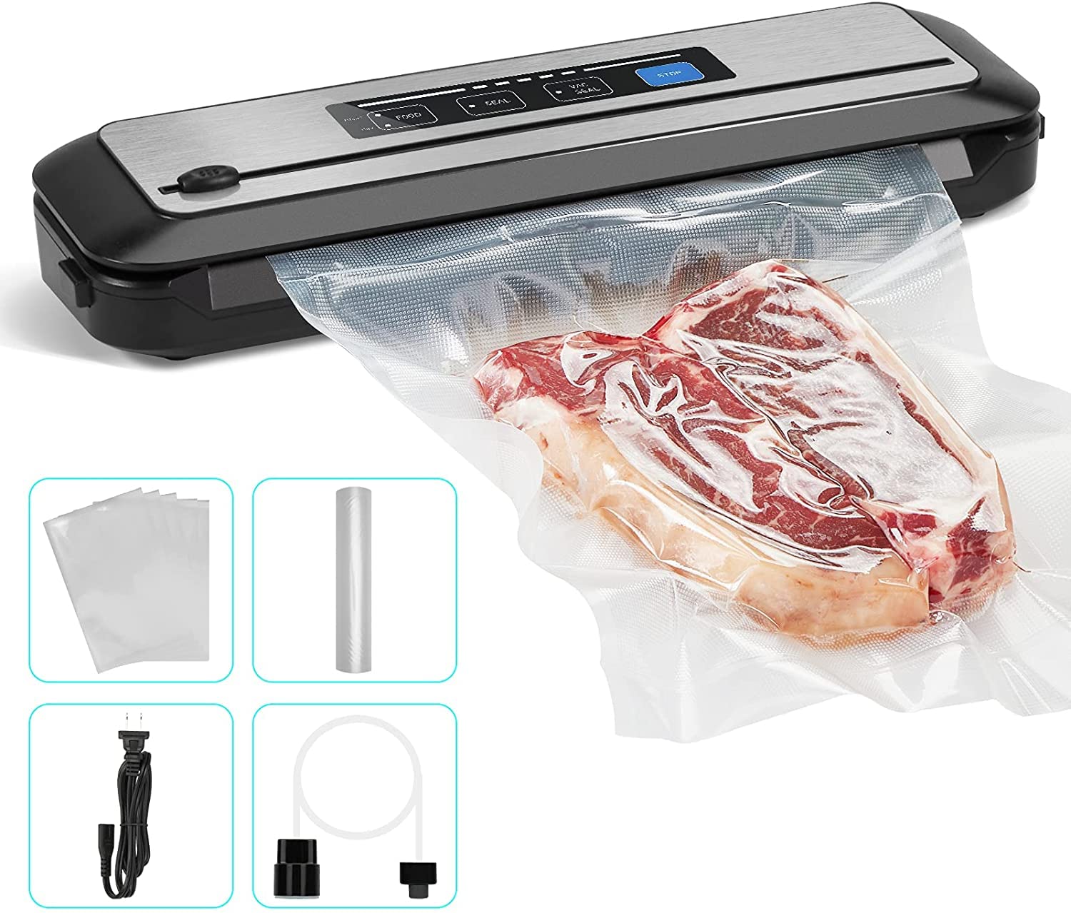 INKBIRD Vacuum Sealer Automatic Sealing Machine for Food Preservation Dry Moist Sealing Modes with...