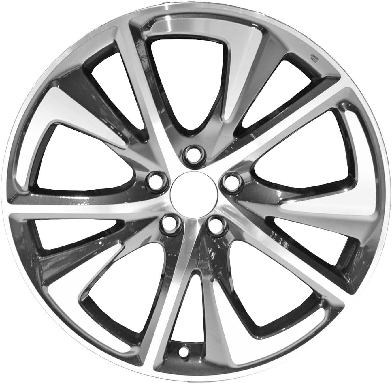 20 inch Aluminum Wheel For 2019–2024 Acura RDX 10-Spoke Machined/Black 5 Lug 114.3 mm 20 x 8 in Reman - Factory Wheel Rim