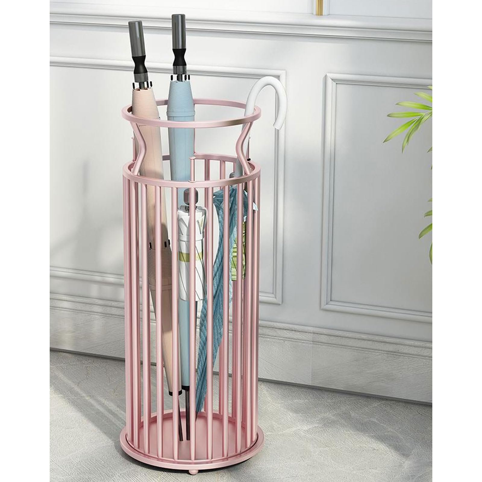 Porte-parapluies autoportant pour couloir moderne et propre en métal