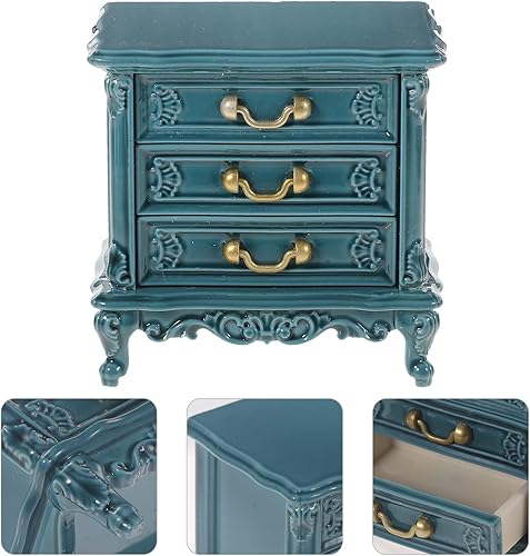 Miniatura 2 de Zerodeko Mini gabinete de tocador de juguetes escala 1 12, gabinete de movimiento de madera, gabinete para dormir, mini muebles modelo miniatura de