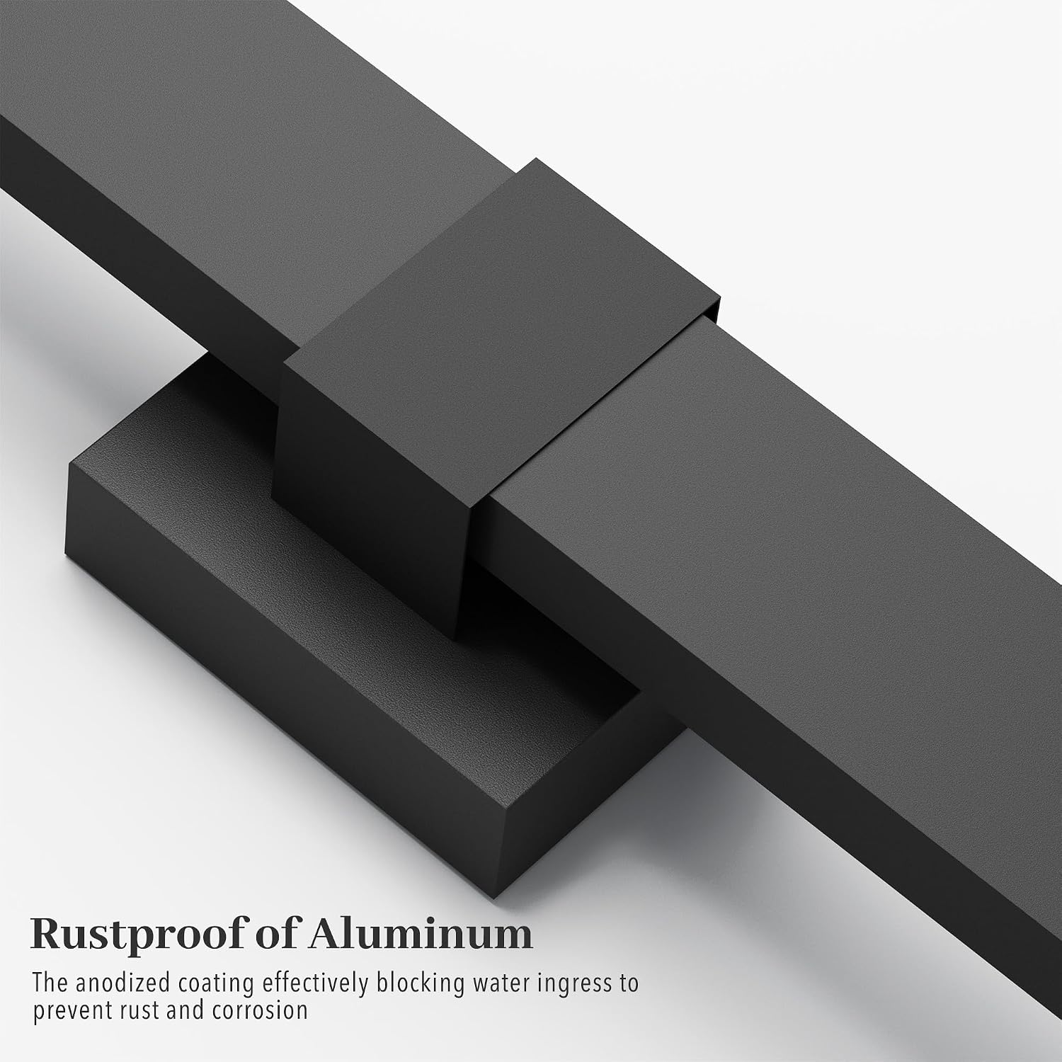 23.6 Inch Aluminum Modern Outdoor Wall Light Fixtures, 3000K LED Exterior Lighting Wall Mount IP65 Waterproof, Matte Black Long Outside Sconce Light for House Garage Patio Front Porch