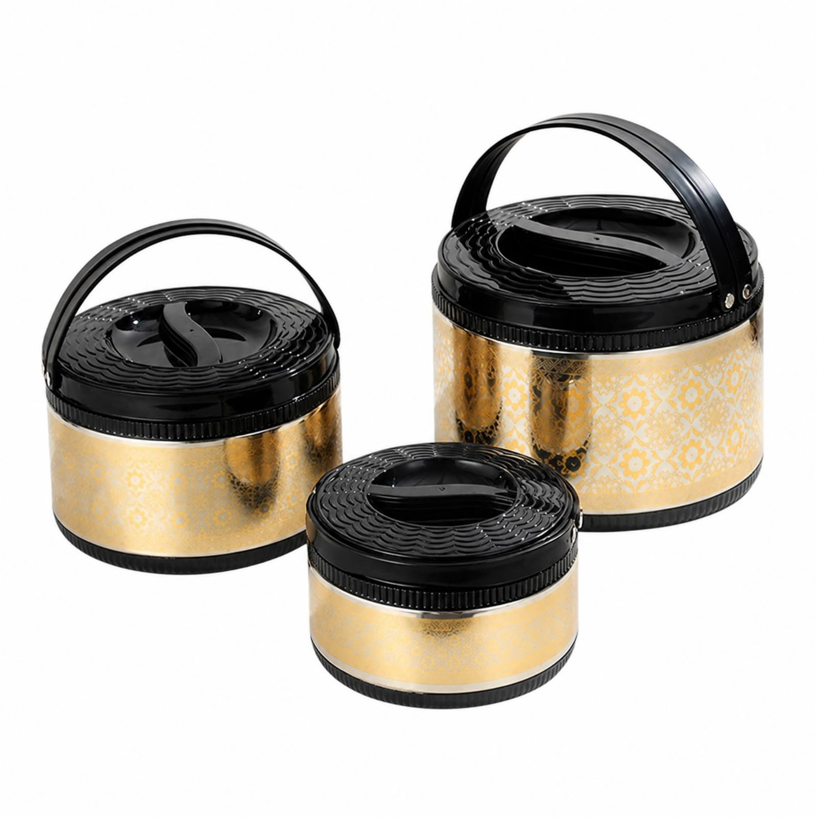 Milageto 3 Pezzi Contenitore Termico con Maniglia Ermetico Contenitore Termico con Maniglia Resistente Ciotola Termica per Catering,