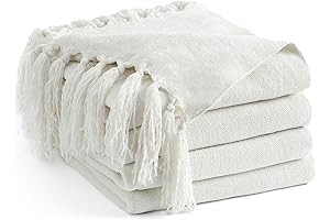 Soft and Cozy Ivory White Chenille Throw Blanket