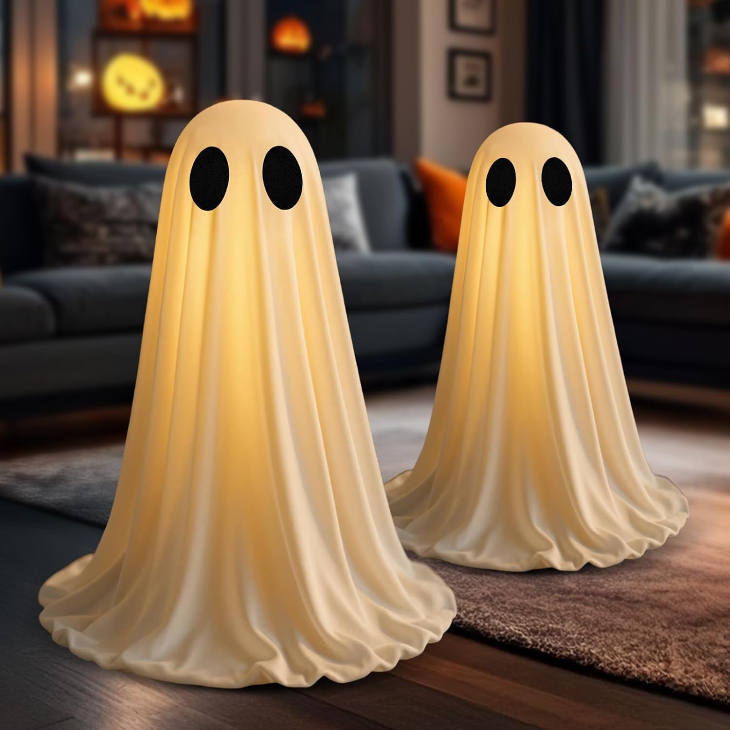 2Packs Halloween Decorations Ghost Kit – Halloween Party Decor with Upgraded Fabric and Timer Remote Control, Ideal for Outdoor Indoor Kitchen Room Office Home Fireplace 2Packs Halloween Decorations Ghost Kit – Halloween Party Decor with Upgraded Fabric and Timer Remote Control, Ideal for Outdoor Indoor Kitchen Room Office Home Fireplace