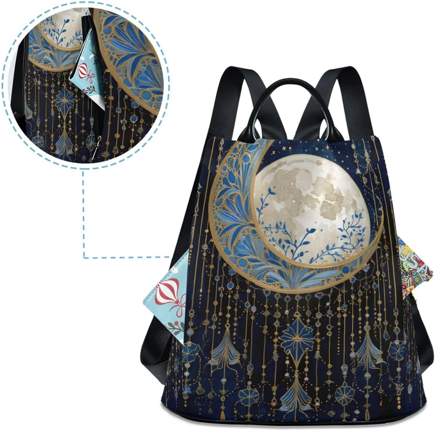 ALAZA Moon Backpack Purse for Women Anti Theft Fashion Back Pack Shoulder Bag