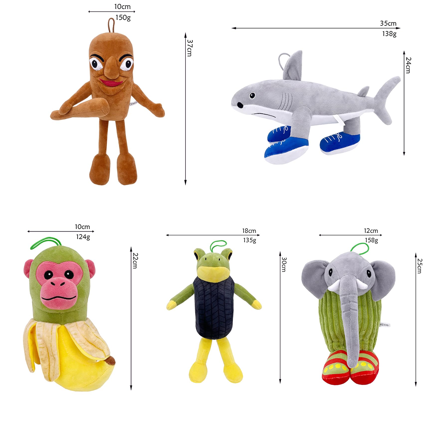 Amazon.com: Tralalero Tralala Plush Character Set, 5PCS Meme