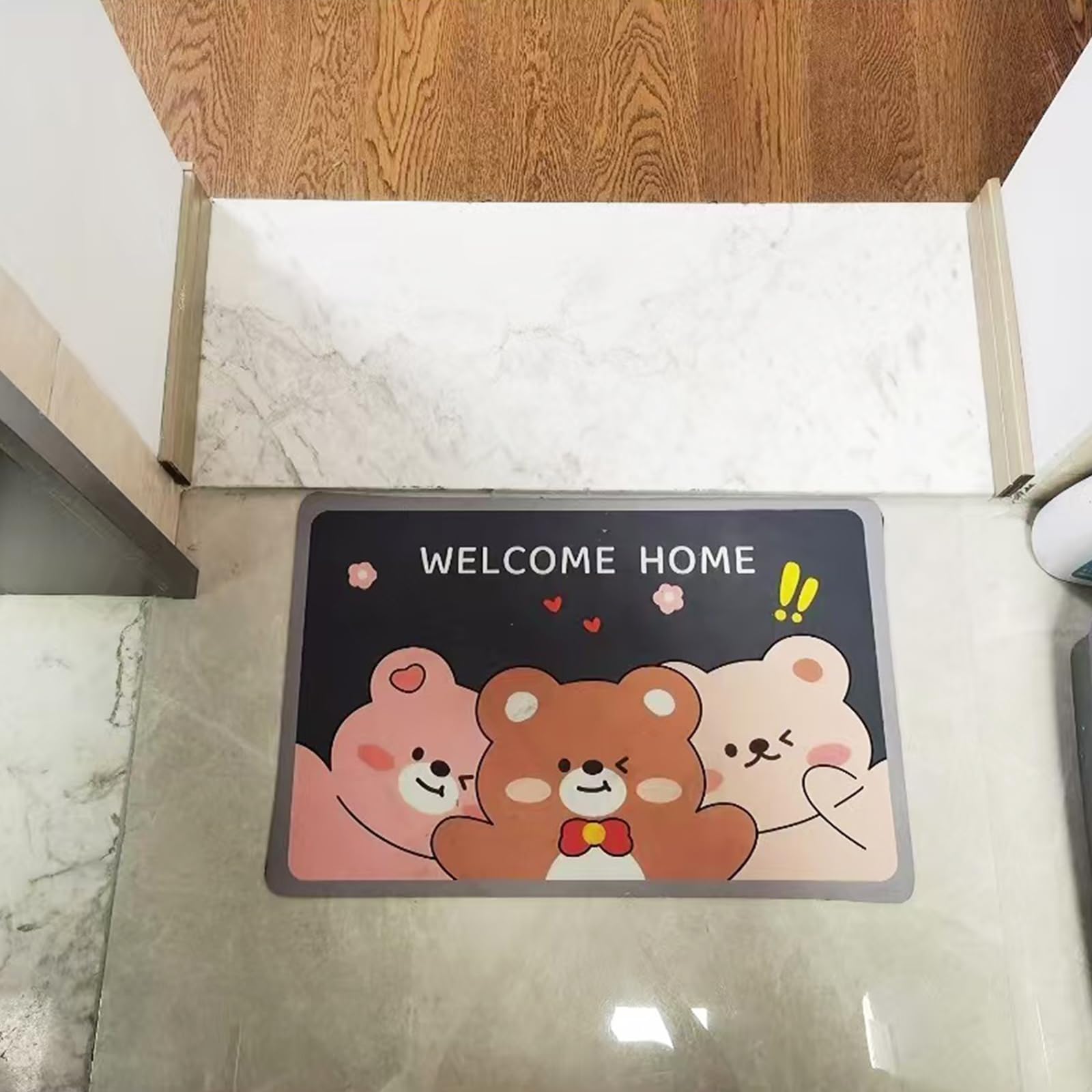 Zerbino Benvenuto A Casa 40x60 Cm - Antiscivolo, Assorbente Per Interni Ed Esterni - Foto 8