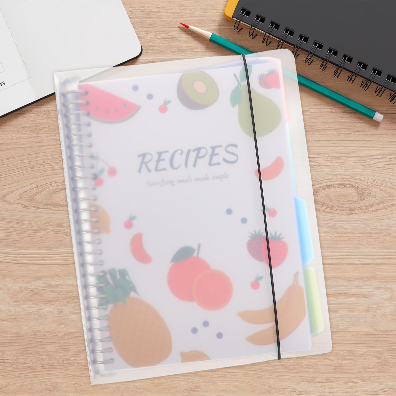 Cuaderno de Recetas de Cocina Libro de Planificación de Recetas Hojas Intercambiables para Planificador de Comidas Diario Tamaño Compacto para Uso en Viaje
