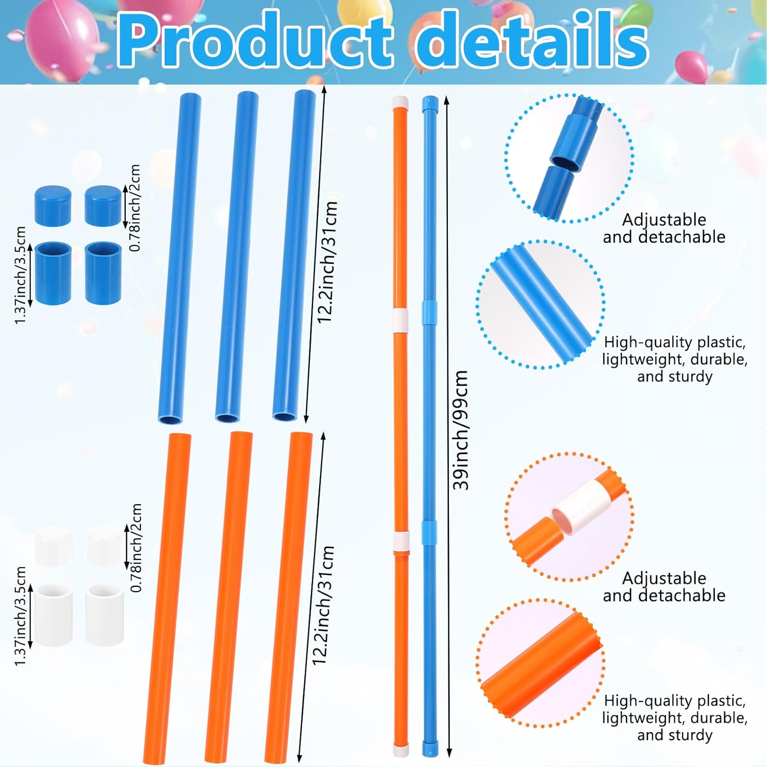 10 Pcs Halloween Adult Blue and Orange Top Hat Costume include Top Hat Bow Ties Glasses Gloves Socks and Spliced Walking Stick for Man and Woman Halloween Cosplay Party - Image 3