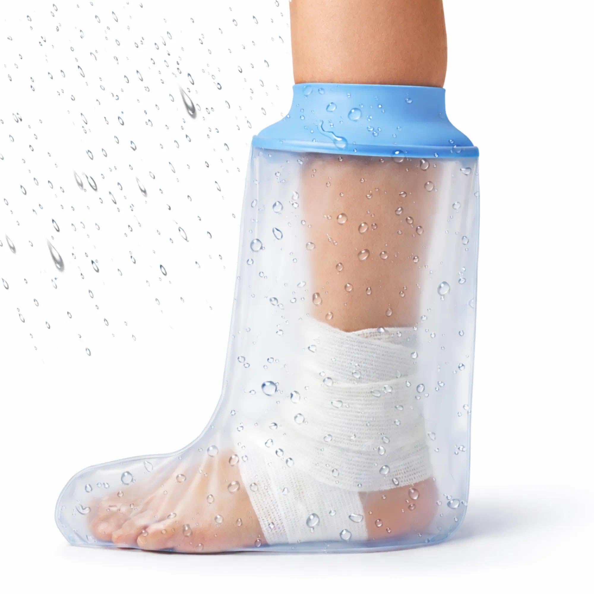 Photo 1 of UpGoing Waterproof Foot Cast Cover for Shower - Blue, One Size