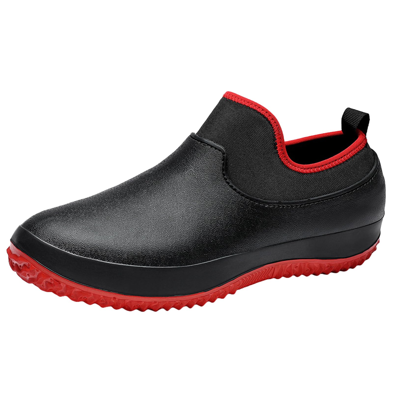 ZHENSI Koksschoenen Voor Heren Antislip Keukenwerkschoenen EVA Waterdichte Oliebestendige Instapklompen Foodserviceschoenen,zwart,41 EU