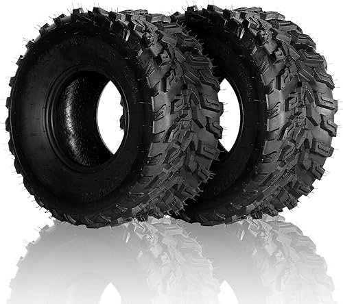 Miniatura 2 de Juego de 2 neumáticos de barro ATV 22x10-9 22X10X9 6PR 0.787 in Deep Tread para Honda Recon 250 Suzuki Ozark 250 (1 par)